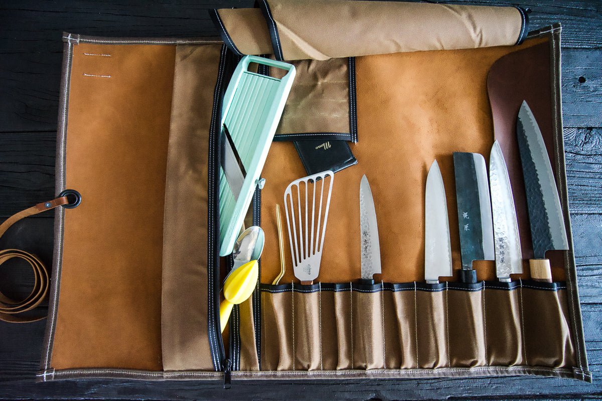 The Stinger - Professional Chef's Leather Knife Roll — ZeeBee Leather