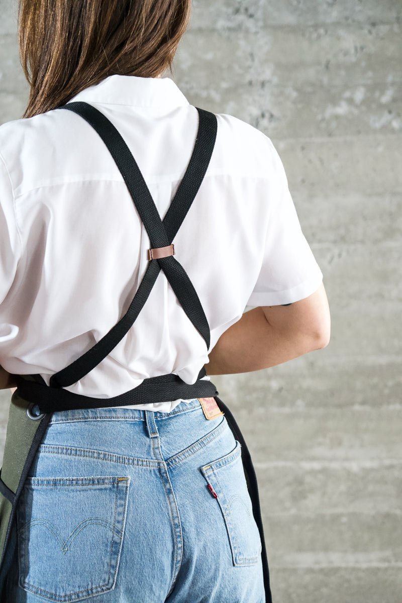 Waxed Canvas Work Apron -- Field Tan